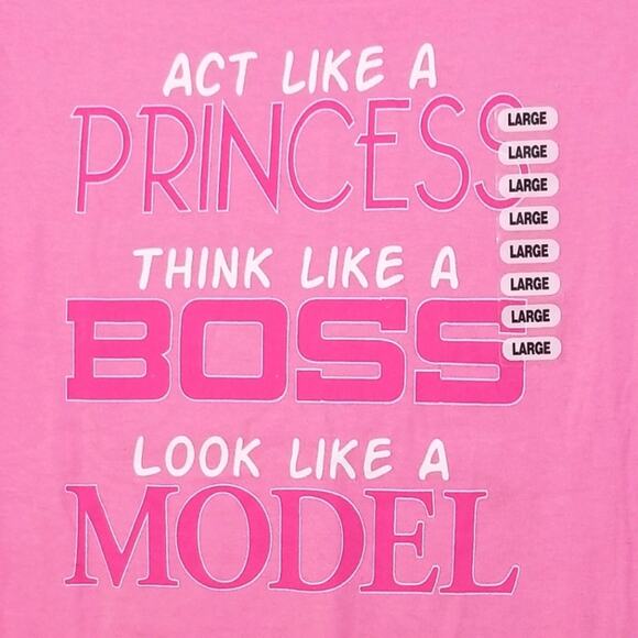 NWT Princess Boss Model graphic T-shirt tee L - Picture 2 of 4